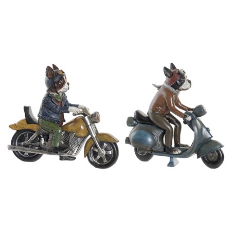Figurine Décorative DKD Home Decor 27 x 10 x 24 cm Rouge Bleu Moto Jau