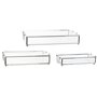 Jeux de plateaux DKD Home Decor Verre Métal Transparent (31 x 18 x 5,5