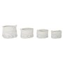 Set de basket DKD Home Decor Blanc Noir Boho 36 x 36 x 33 cm (4 Pièces