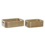 Set de boîtes décoratives DKD Home Decor Naturel Bois MDF 35,5 x 25 x 