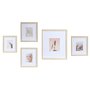 Porte photos mural DKD Home Decor Verre Naturel Blanc Bois MDF Boho (3
