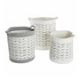 Set de basket DKD Home Decor Gris Coton (3 Pièces) (35 x 35 x 40 cm)