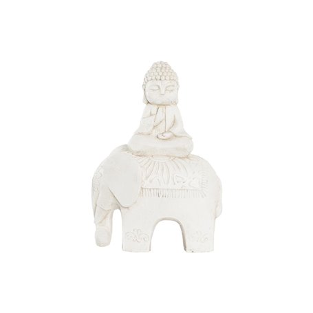 Figurine Décorative DKD Home Decor Finition vieillie Eléphant Blanc Or