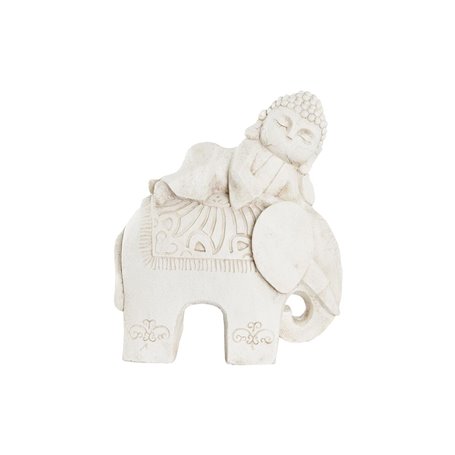Figurine Décorative DKD Home Decor Finition vieillie Eléphant Blanc Or