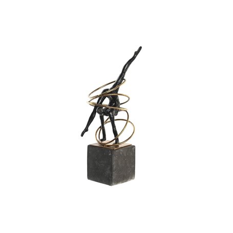 Figurine Décorative DKD Home Decor Noir Doré Métal Résine Moderne (17 