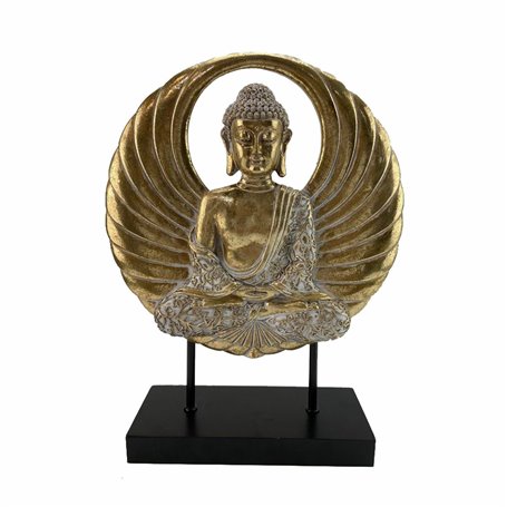 Figurine Décorative DKD Home Decor 25 x 8 x 33 cm Noir Doré Buda Orien