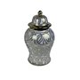 Vase DKD Home Decor Porcelaine Doré Blanc Oriental (17 x 17 x 31 cm)