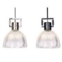 Suspension DKD Home Decor Noir Argenté Métal Verre 25,4 x 25,4 x 35,5