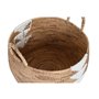 Set de basket DKD Home Decor Blanc Naturel Corde Herbier marin Boho 55