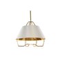 Suspension DKD Home Decor Blanc Doré PVC Métal 50 W 38 x 38 x 32 cm