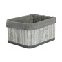 Set de basket DKD Home Decor Blanc Gris Bambou Bois MDF 51 x 35 x 33 c
