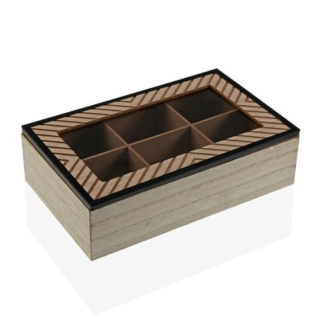 Boîte Décorative Versa Cohen Bois Minimaliste Bois MDF (17 x 7 x 24 cm