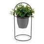 Plante décorative Gris Avec support Métal Plastique (14 x 30 x 14 cm)
