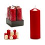 Bougie 20 cm Rouge Cire (4 Unités)