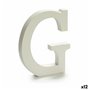 Lettre G Bois Blanc (1,8 x 21 x 17 cm) (12 Unités)