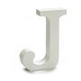 Lettre J Bois Blanc (2 x 16 x 14,5 cm) (24 Unités)
