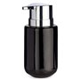Distributeur de Savon Noir Argenté Métal Céramique 350 ml (6 Unités)