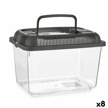 Bocal à poisson Avec poignée Grand Gris Plastique 7 L 20 x 20 x 30 cm
