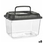 Bocal à poisson Avec poignée Grand Gris Plastique 7 L 20 x 20 x 30 cm