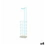 Porte-rouleaux pour Papier Toilette Bleu Métal Bambou 16,5 x 63,5 x 16