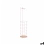 Porte-rouleaux pour Papier Toilette Rose Métal Bambou 16,5 x 63,5 x 16