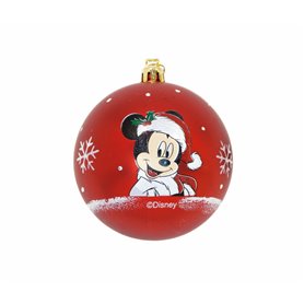 Boule de Noël Mickey Mouse Happy smiles 6 Unités Rouge Plastique (Ø 8 cm) Boule de Noël Mickey Mouse Happy smiles 6 Unités Rouge Plastique (Ø 8