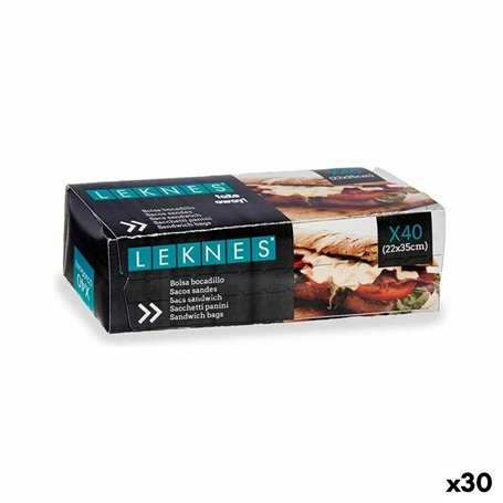 Ensemble de sacs alimentaires réutilisables 22 x 35 cm Polyéthylène (3