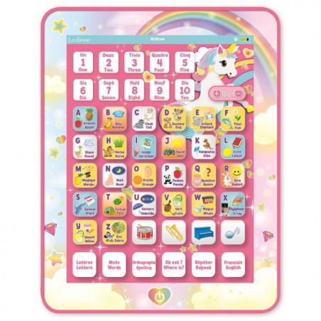 LEXIBOOK - Tablette Educative & Bilingue Licorne - Français, 29,99 €