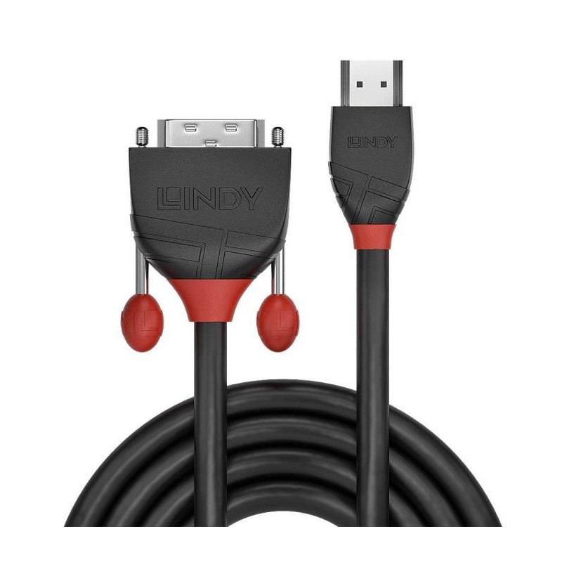 Image secondaire de Lindy 36274 câble vidéo et adaptateur 5 m HDMI Type A (Standard) DVI-D Noir