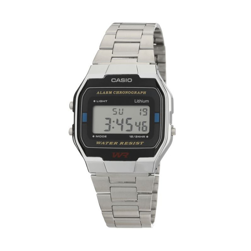 Montre Unisexe Casio A163WA-1QES Acier inoxydable Numérique Gris Argenté