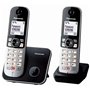 Téléphone Sans Fil Panasonic KX-TG6852SPB Noir