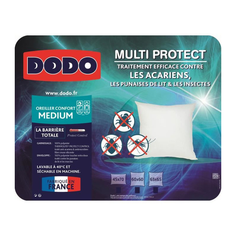 Image secondaire de l'Oreiller Dodo Multiprotect 65 x 65 cm