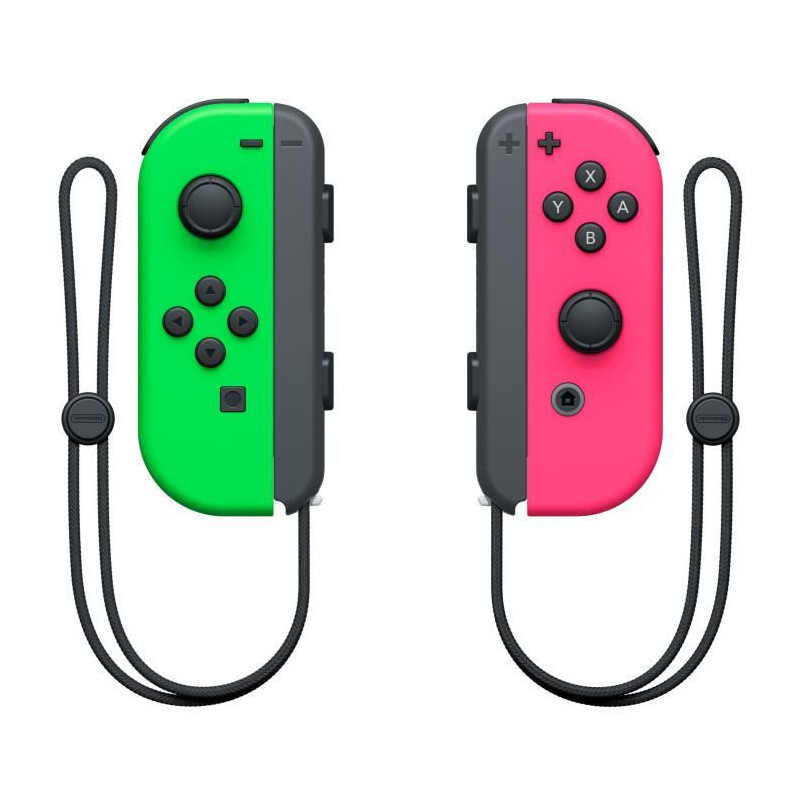 Paire de manettes Joy-Con Vert Néon & Rose Néon pour Nintendo Switch