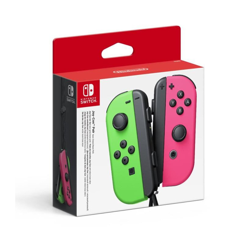 Image secondaire de Paire de manettes Joy-Con Vert Néon & Rose Néon pour Nintendo Switch