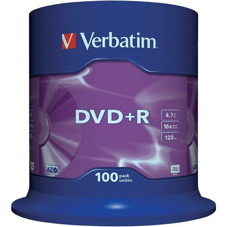 DVD-R Verbatim DVD+R Matt Silver 100 Unités