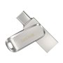 Clé USB SanDisk Ultra Dual Drive Luxe Argenté Acier 256 GB