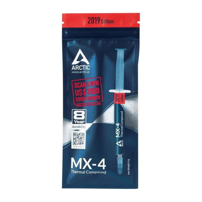 Image secondaire de Arctic MX-4 combiné de dissipateurs thermiques Pâte thermique 8,5 W/m·K 4 g