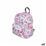 Cartable Arc-en-ciel Multicouleur 28 x 12 x 22 cm (12 Unités)