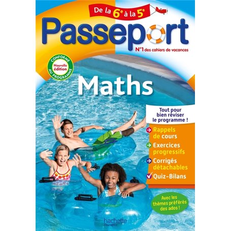 Passeport Maths De la 6e à la 5e - Cahier de vacances 2023