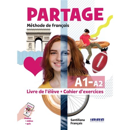Partage A1/A2 - Livre + Cahier - SANTILLANA