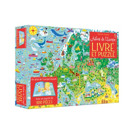 Coffret Atlas de l'Europe (Livre et puzzle)