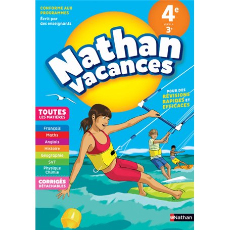 Nathan Vacances Collège Toutes les matières 4e vers la 3e