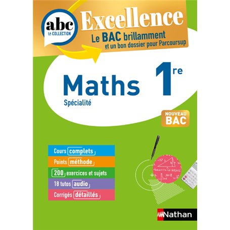ABC BAC Excellence Maths 1re