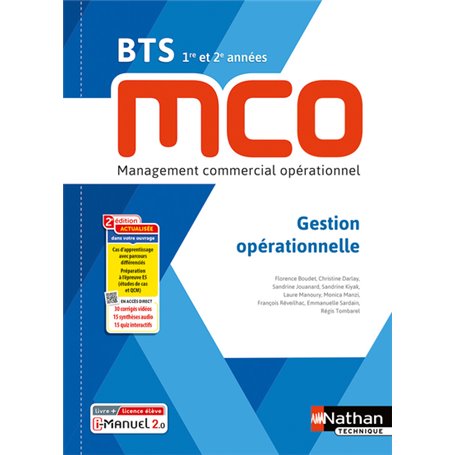 Gestion opérationnelle - BTS 1ère et 2ème années MCO - Livre + licence élève - 2023