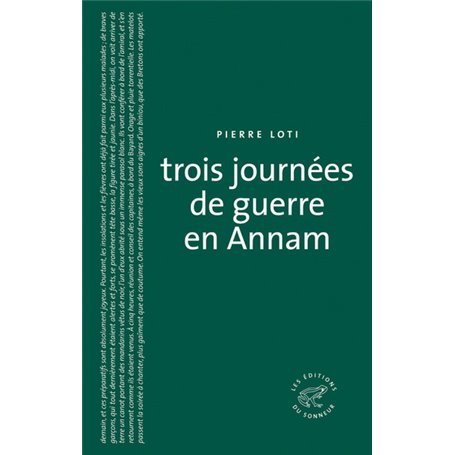 Trois journées de guerre en Annam. NE