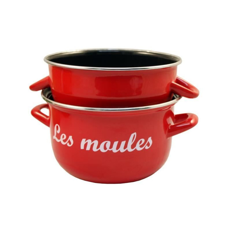 Casserole Baumalu Rouge Métal Acier émaillé Ø 24 cm