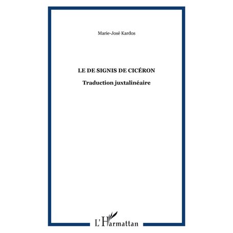 Le De signis de Cicéron