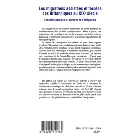 Les migrations assistées et forcées des Britanniques au XIX e siècle