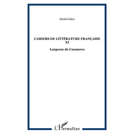 Cahiers de littérature française XI