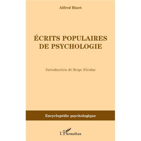 Ecrits populaires de psychologie